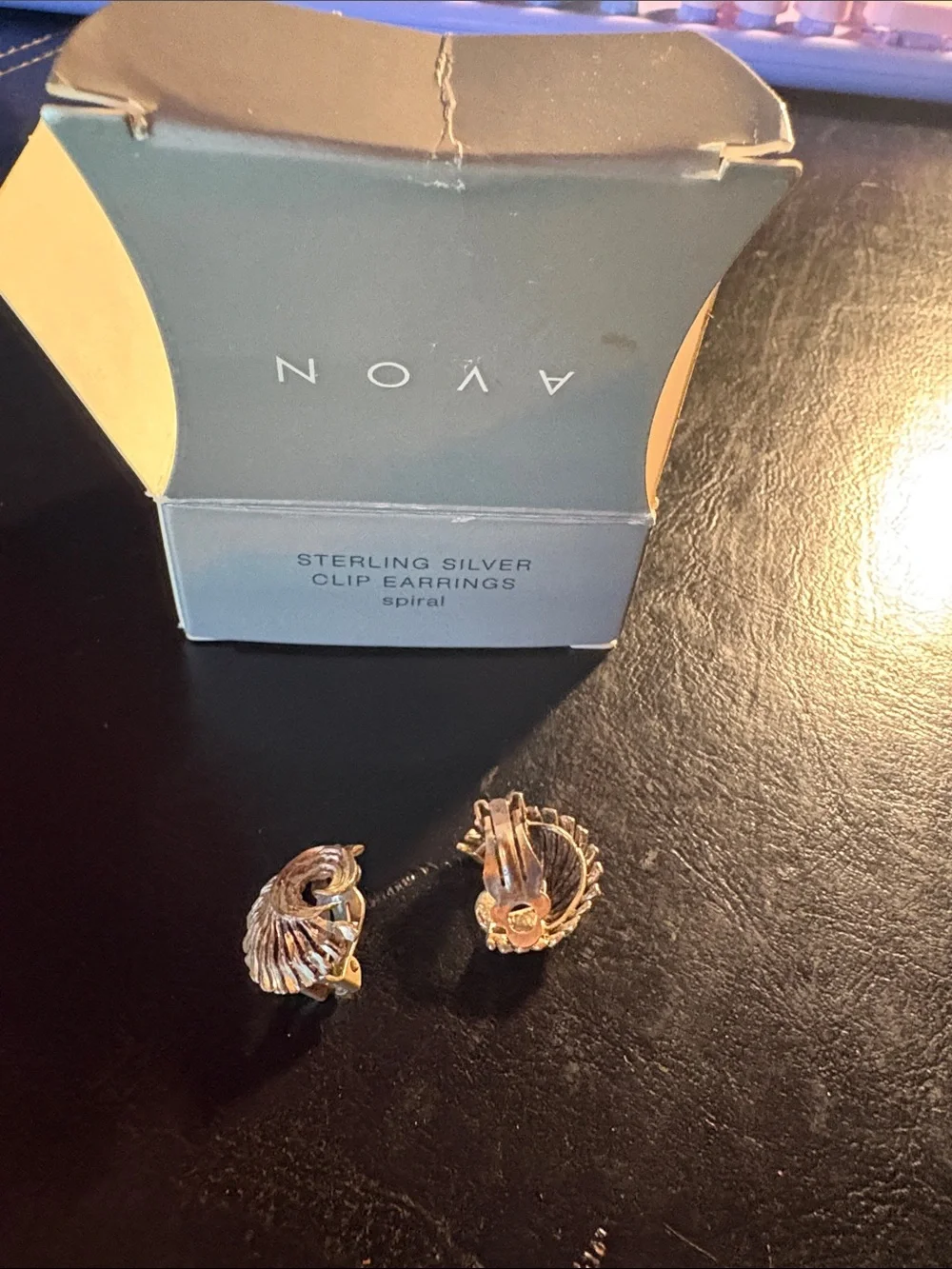 Avon Sterling silver Spiral Clip-On Earrings